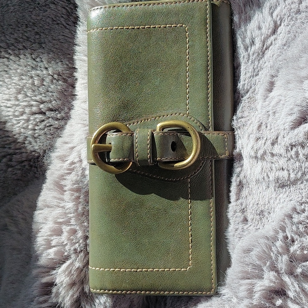 Coach legacy 65th Anniversary🫒 olive & Aqua  Vachetta leather rare 💚 1941